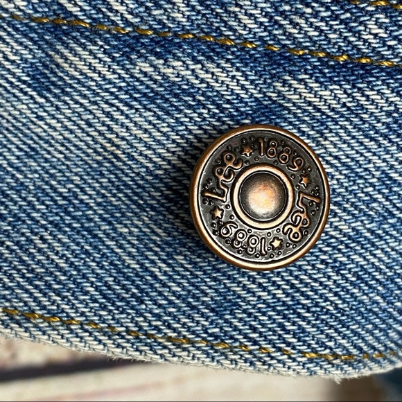 Lee Jean Jacket Vintage Authentic Apparel XL Mens BLESSING OF THE BIKES XL - Picture 6 of 7